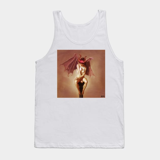 Demon girl Tank Top by Artofokan